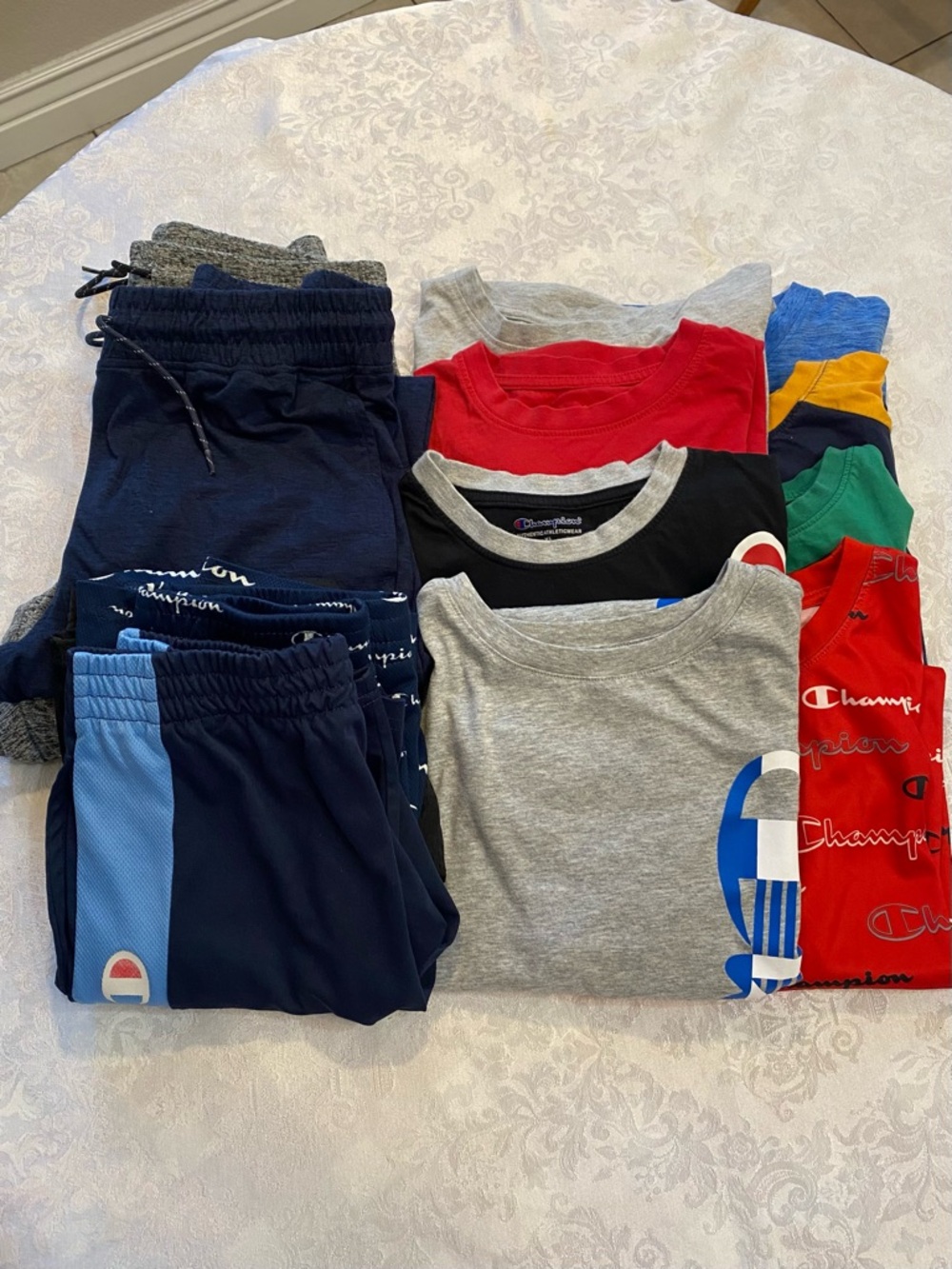 Lot of 13 Youth Champion Shorts, T-Shirts & Joggers Sizes L, XL, 14/16 & 18/20